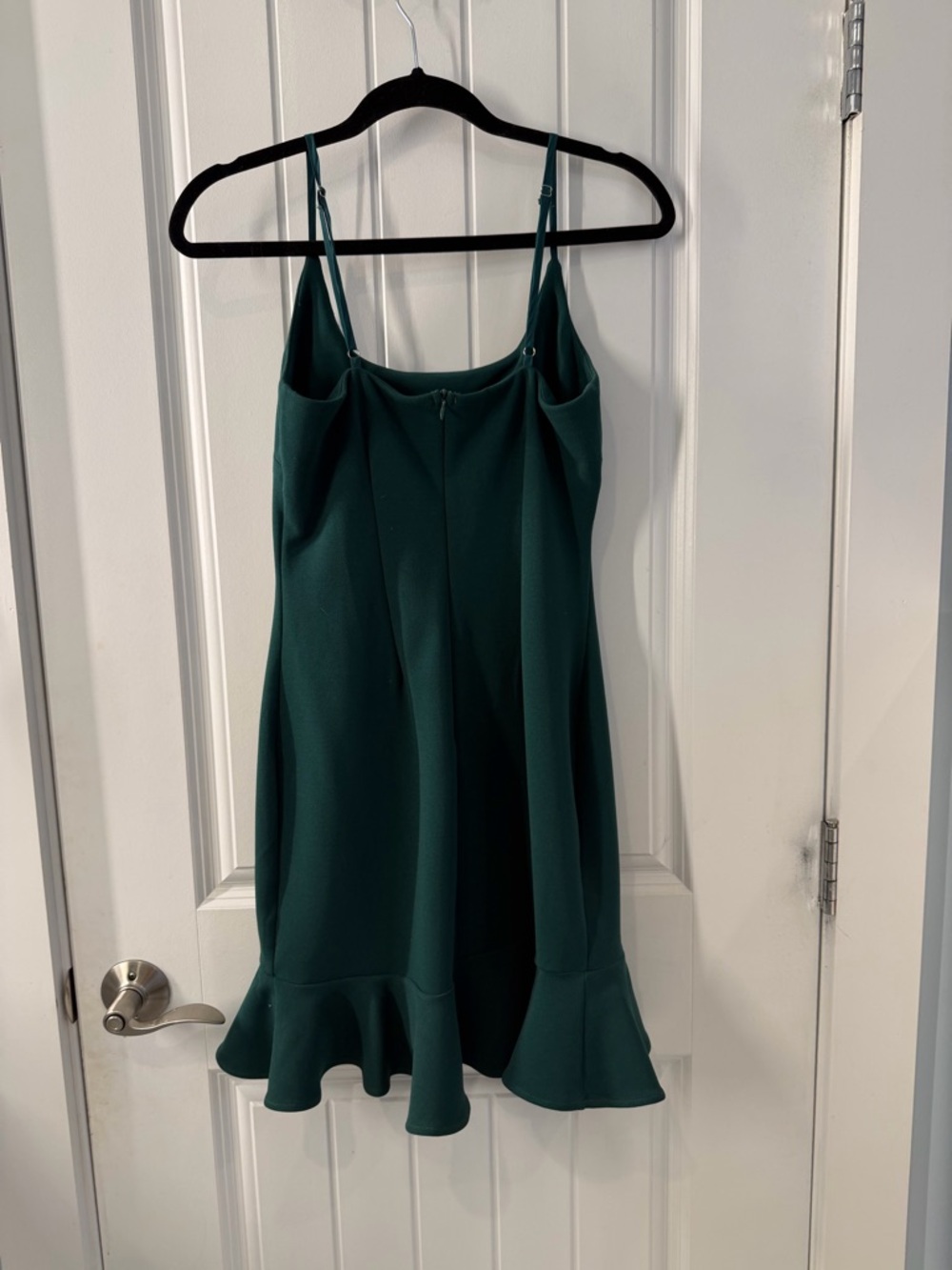 Hello Molly Emerald Green Ruffle Hem Slip Dress - Picture 2 of 5
